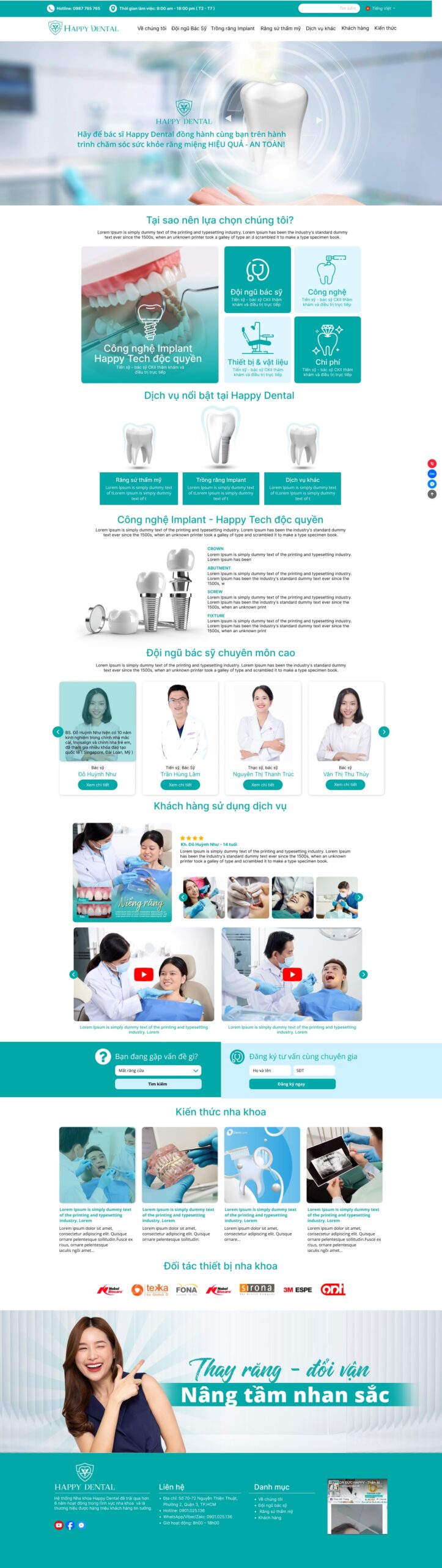 Thiết kế website nha khoa