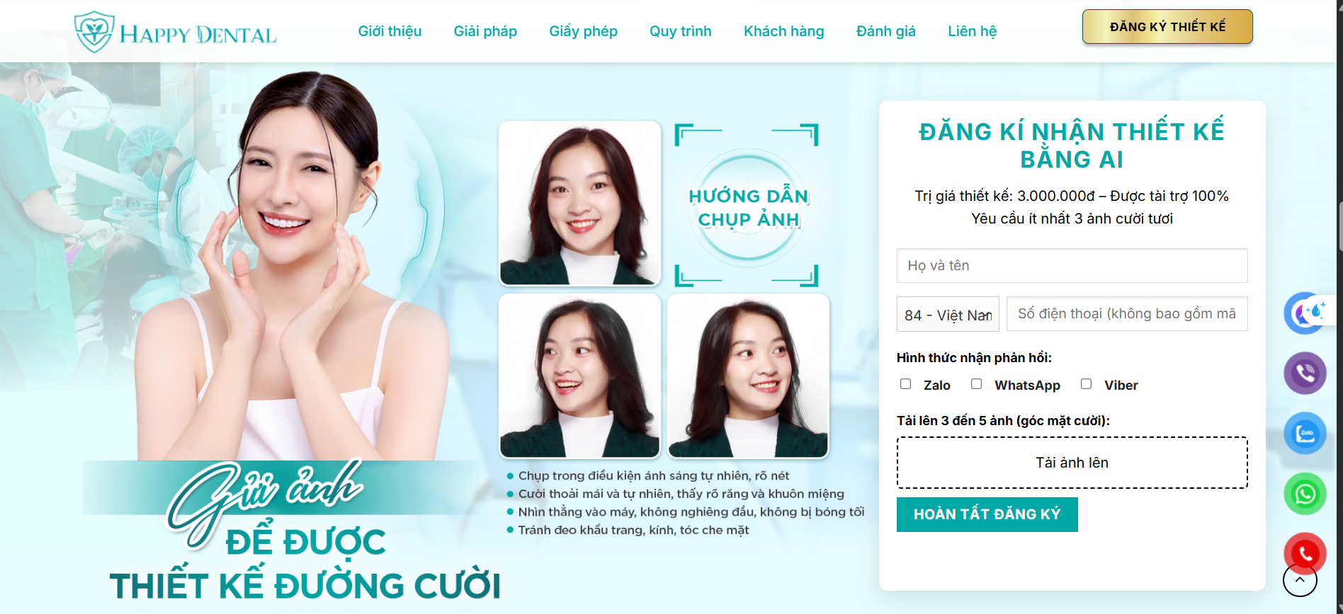 Tích hợp form đăng ký cùng với CTA liên hệ