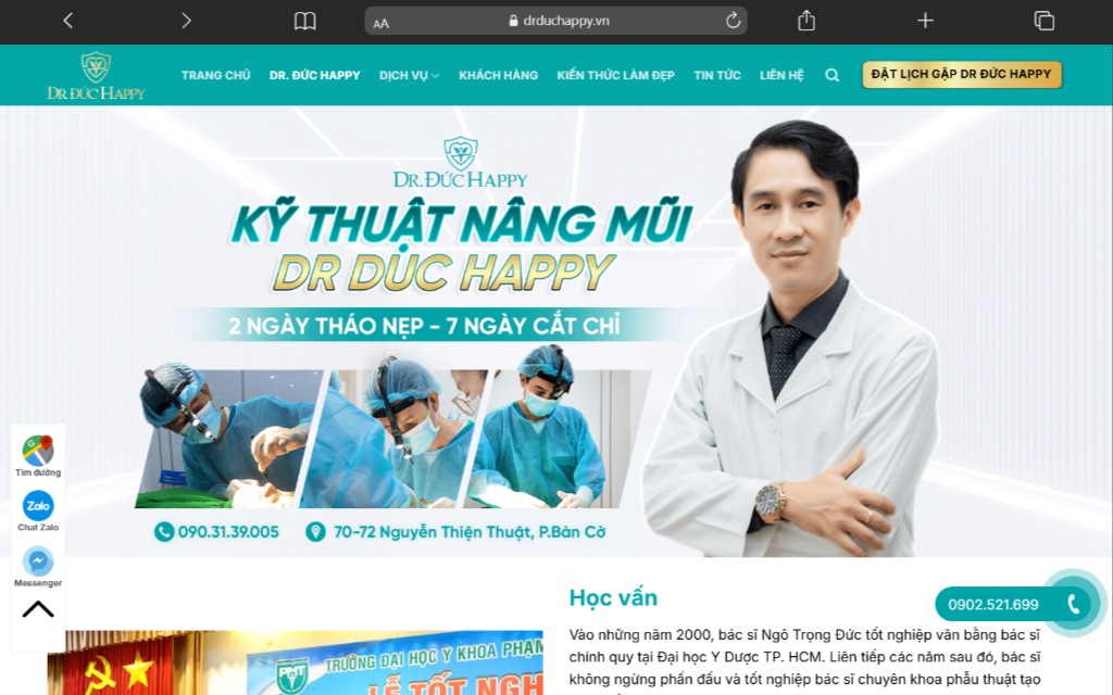 Thiết kế website thẩm mỹ viện